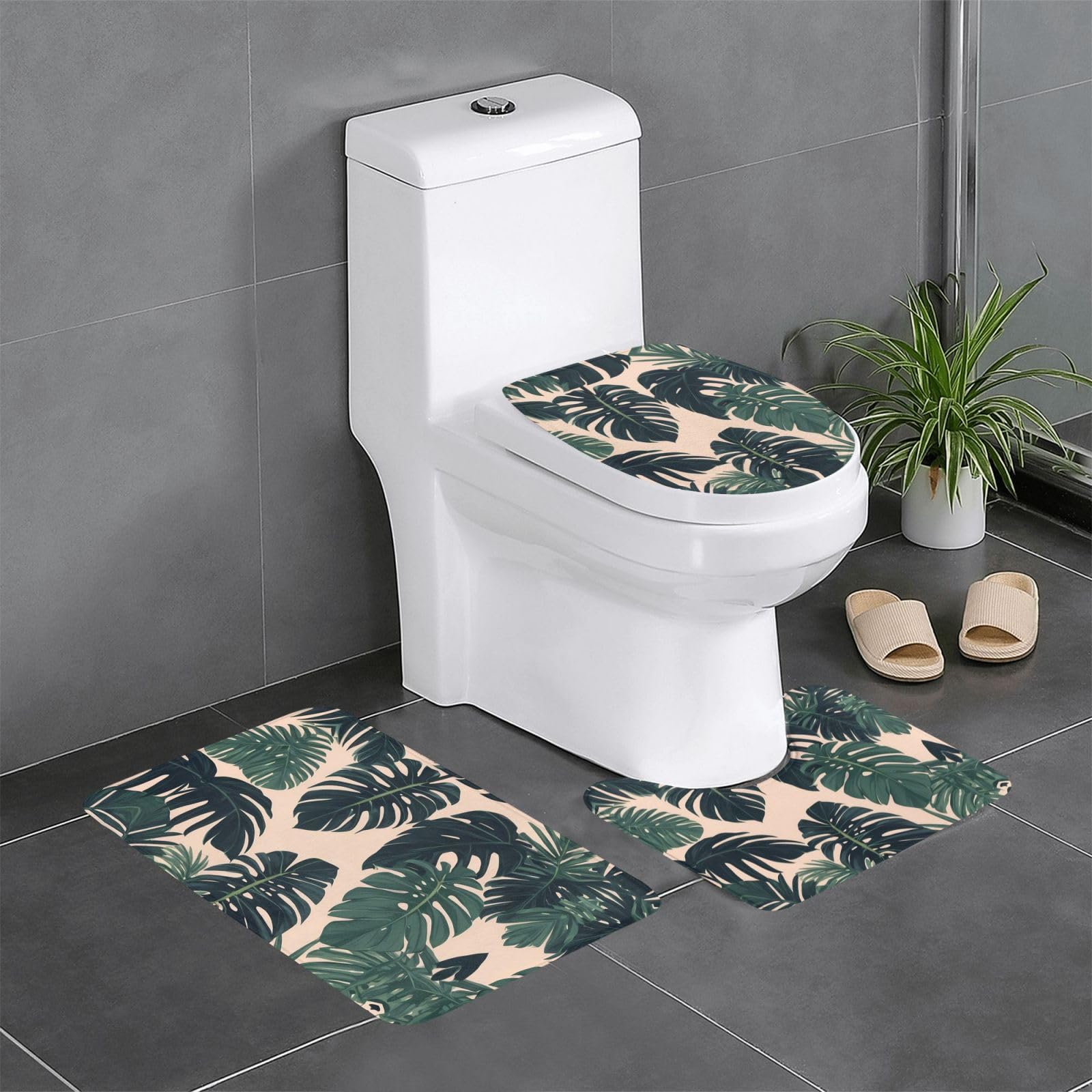 Tapis de bain anti-glisse séchage rapide palmier lot