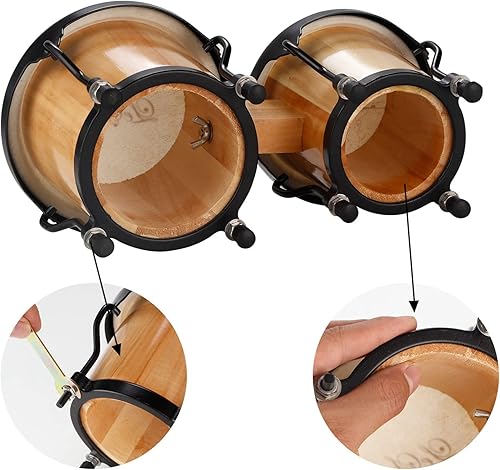 Miniatura 3 de LeSage Tambor para adultos y niños principiantes principiantes de 4 pulgadas y 5 en madera natural, instrumentos musicales profesionales