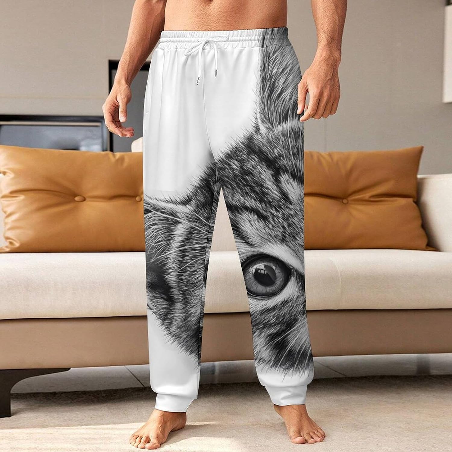 Tabby Kitten Men Pants Lightweight Sweatpants Joggers Pant 4XL