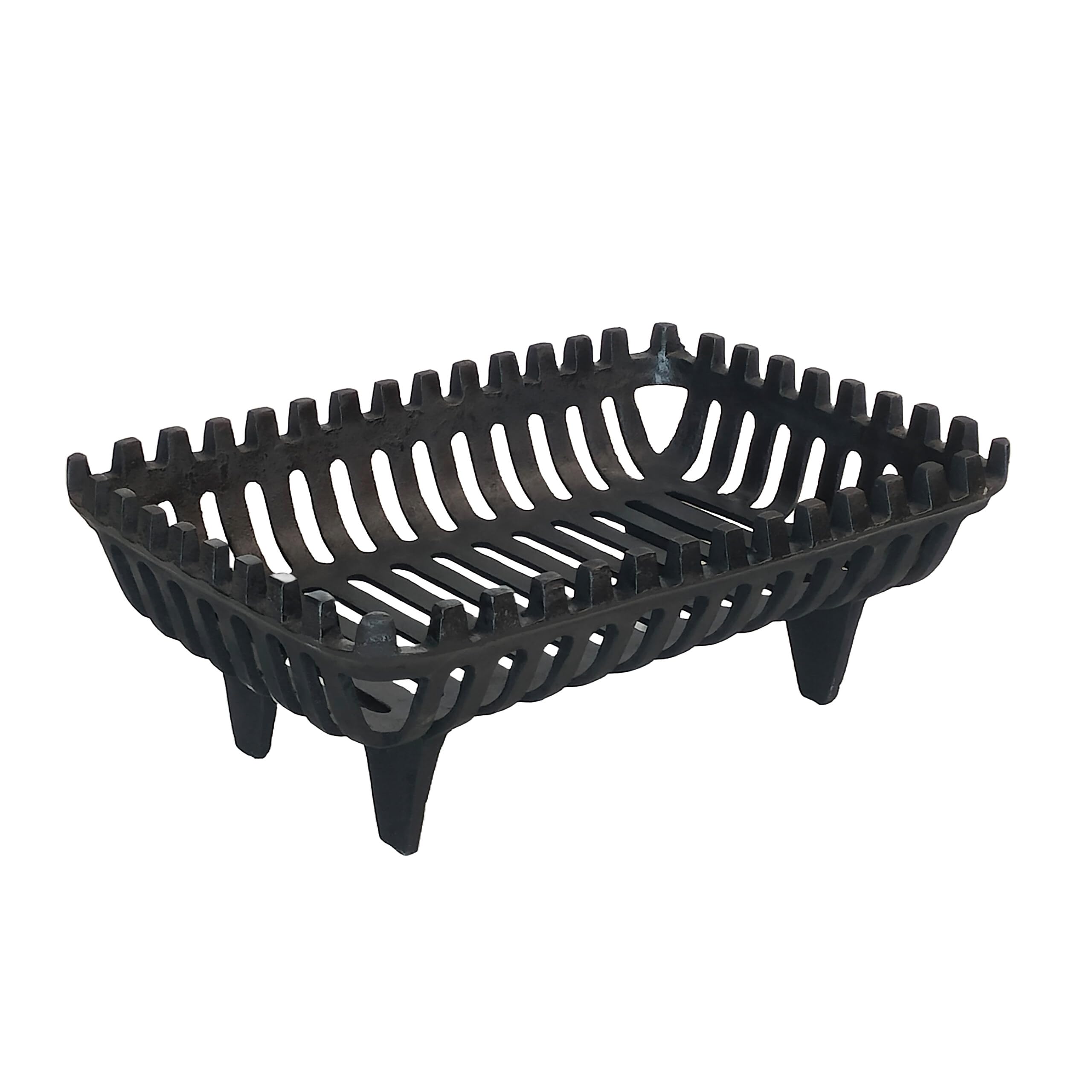 Rejilla para Chimenea Relaxdays, Fuego Bock, HBT: 18 x 46 x 31 cm, Macizo, Pesado, Hierro Fundido, Negro