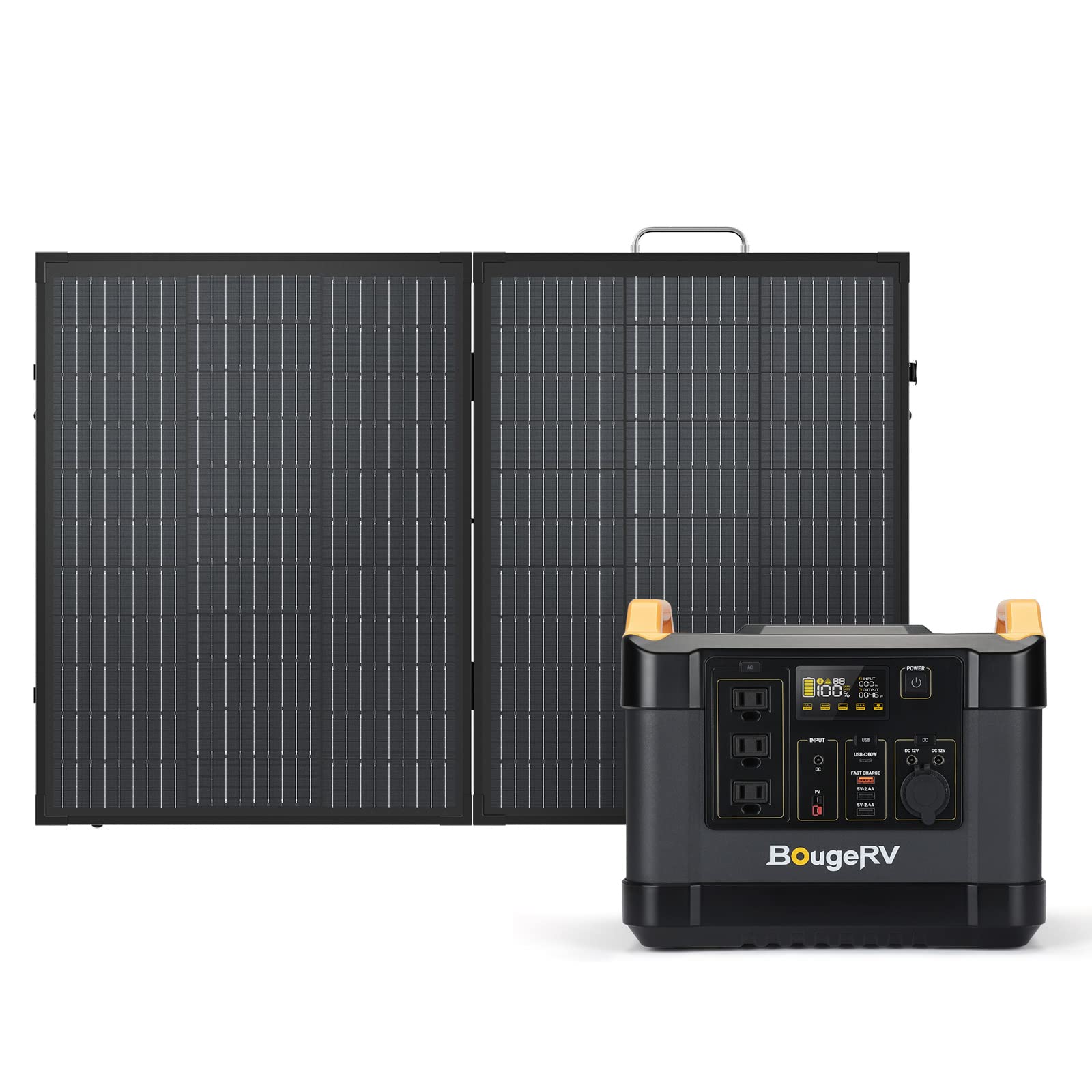 Buy BougeRV 1100WH Power Station with 120W Portable Solar Panel