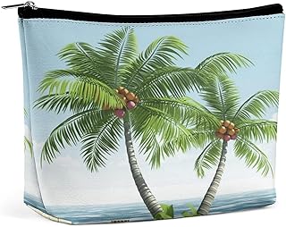 Tropical Palm Tree Toiletry Bag Portable Larg...