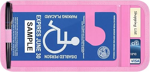 Miniatura 11 de Wisdompro - Soporte para cartel de discapacitados para automóvil, protector de letrero de estacionamiento para discapacitados para visera solar