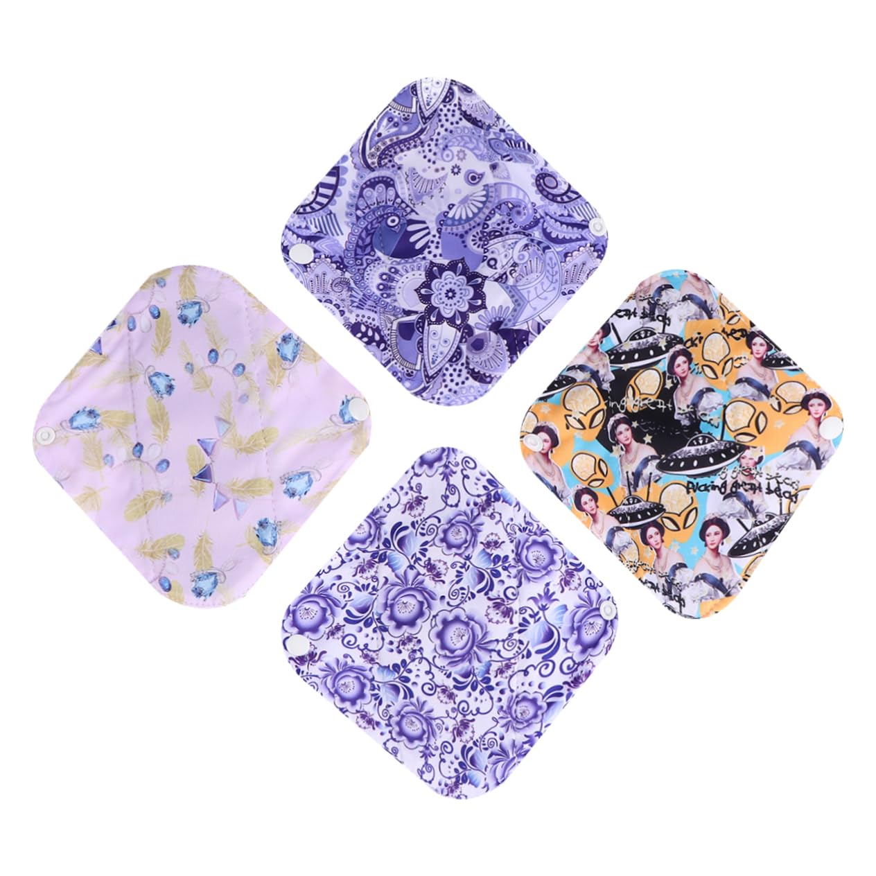 Baluue 15piezas Compresas Menstruales Reutilizables De Fibra De Lavables y Ecológicas Bolsa Incluida Talla s Para Mujeres Conscientes Salud