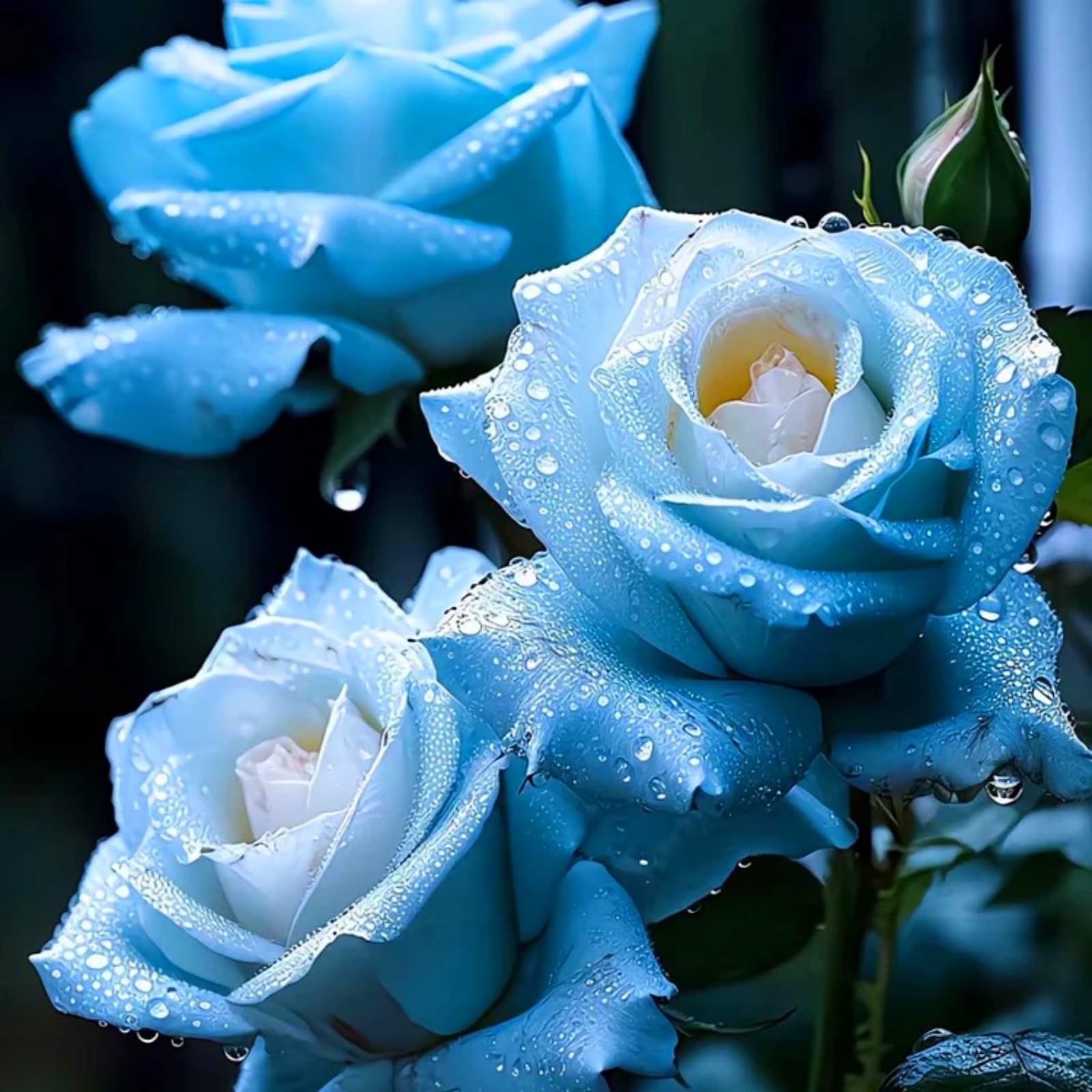 Fast Growing Rainbow Rose Plants for Beautiful Garden Displays-1 Root-Color-D