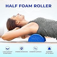 Vista 3 de Yes4All High-Density EPP Half Round Back Roller Foam, Exercise Foam Roller for Yoga, Pilates & Stretching - 12, 18, 24, 36 inch