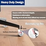 White Office Chair Wheels 3" Roller Blade Rubber Chair Casters Replacement, Heavy Duty Quiet No Scratch Gaming Chair Wheel for Hardwood Floor Carpet, Set of 5, 11mm Universal Fit/Not for 1KEA