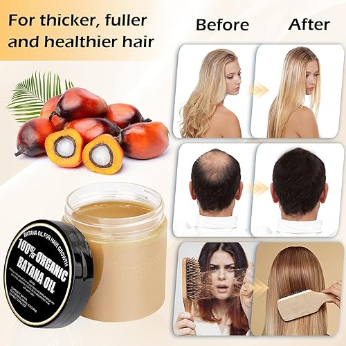 Miniatura 5 de Tratamiento capilar con aceite de batana crudo, nutre y revitaliza para un cabello suave y sin enredos, fácil aplicación para una hidratación y