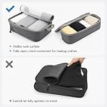 SYCARON Compression Packing Cubes for Travel, 7 Piece Travel Packing Organizers Bags Mesh Expandable Luggage Organizer Cubes for Carry on Luggage with Laundry Bag, Shoes Bag, Underwear Bag, Grey