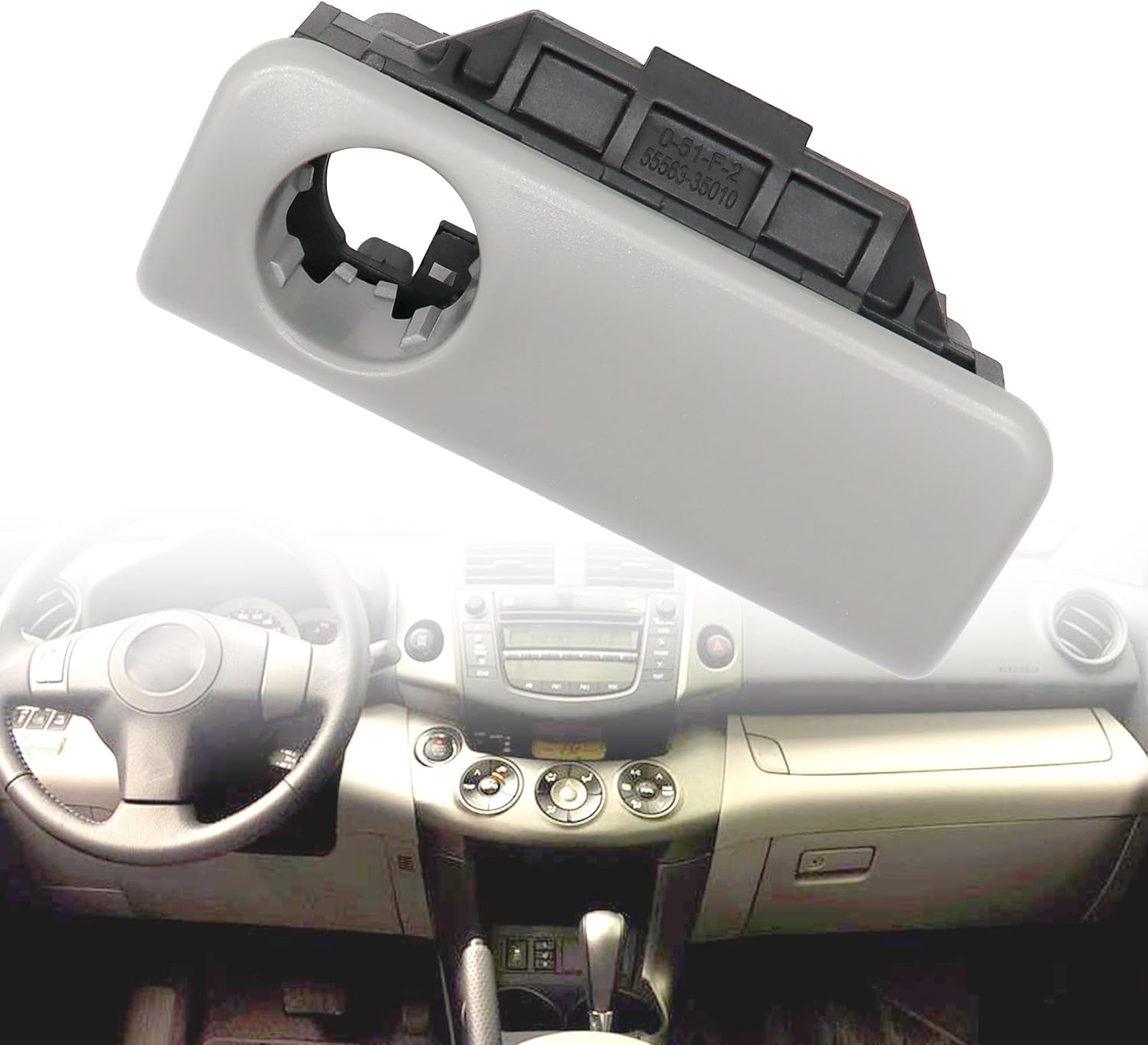 Glove Box Latch Lock Fit for 2003 2004 2005 2006 2007 2008 2009 Toyota 4Runner Replace # 55506-35020-B0 5550635020B0 (Gray)