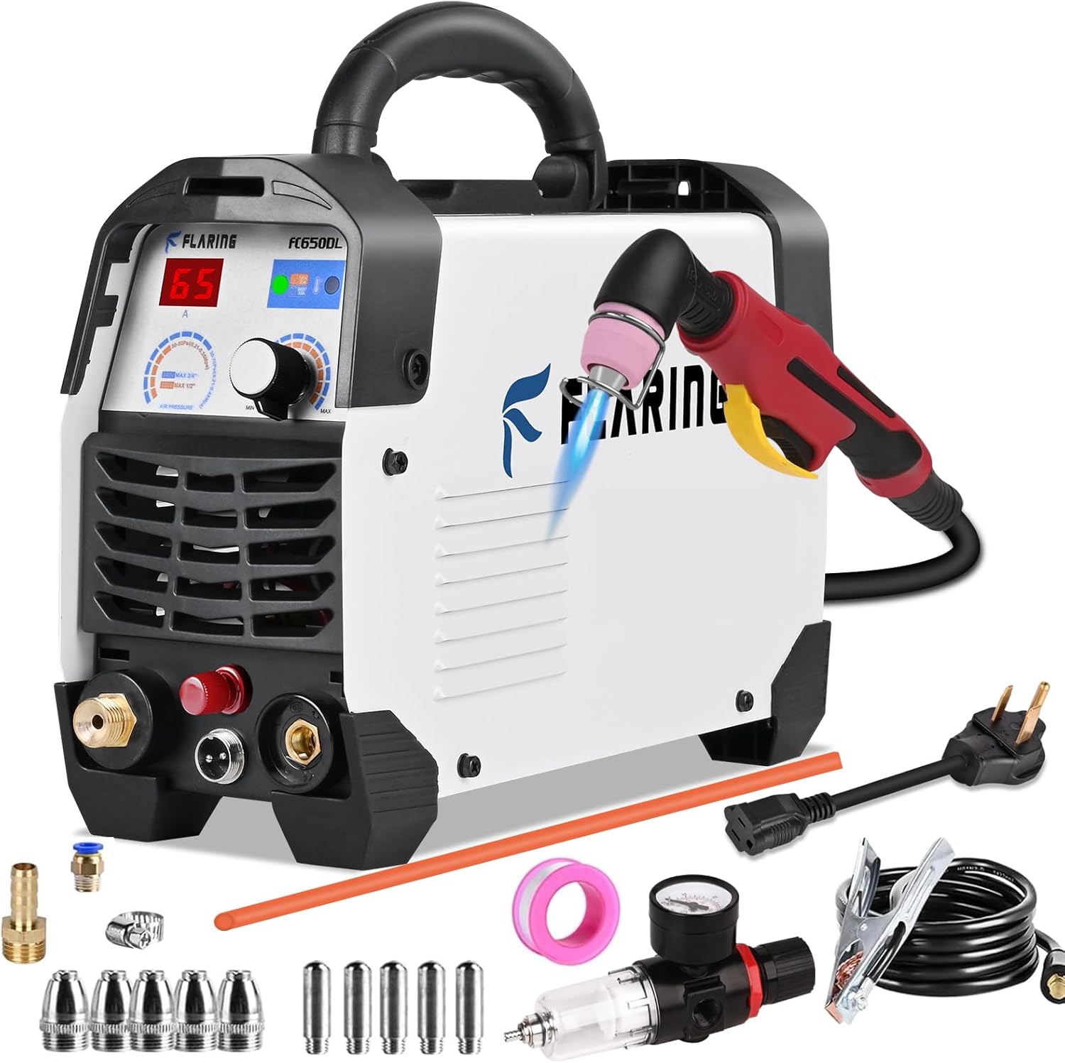 FLARING FC650DL Plasma Cutter with the AG60 torch and accessories.