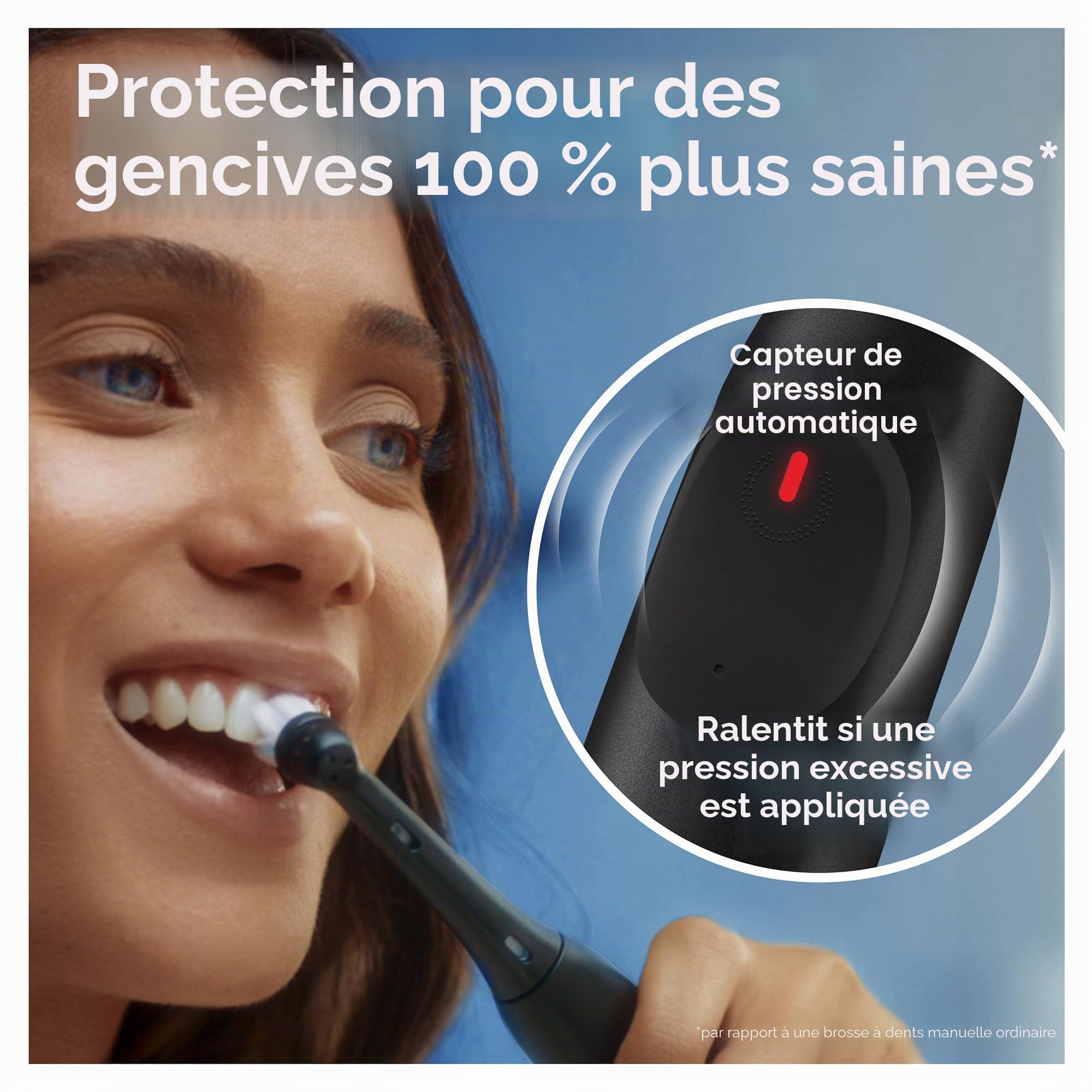 Oral-B iO Series 2 Duo Pack Brosse à dents électrique, avec 2ème manche et 3 brossettes, étui de voyage – 3 modes de brossage pour les soins dentaires, brosse à dents électrique, conçue par marron