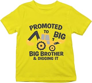 Gagzag Originals Customised Kids Half Sleeves T Shirt Cotton Personalized Name Tee for Going to Be Big Brother Price In India
