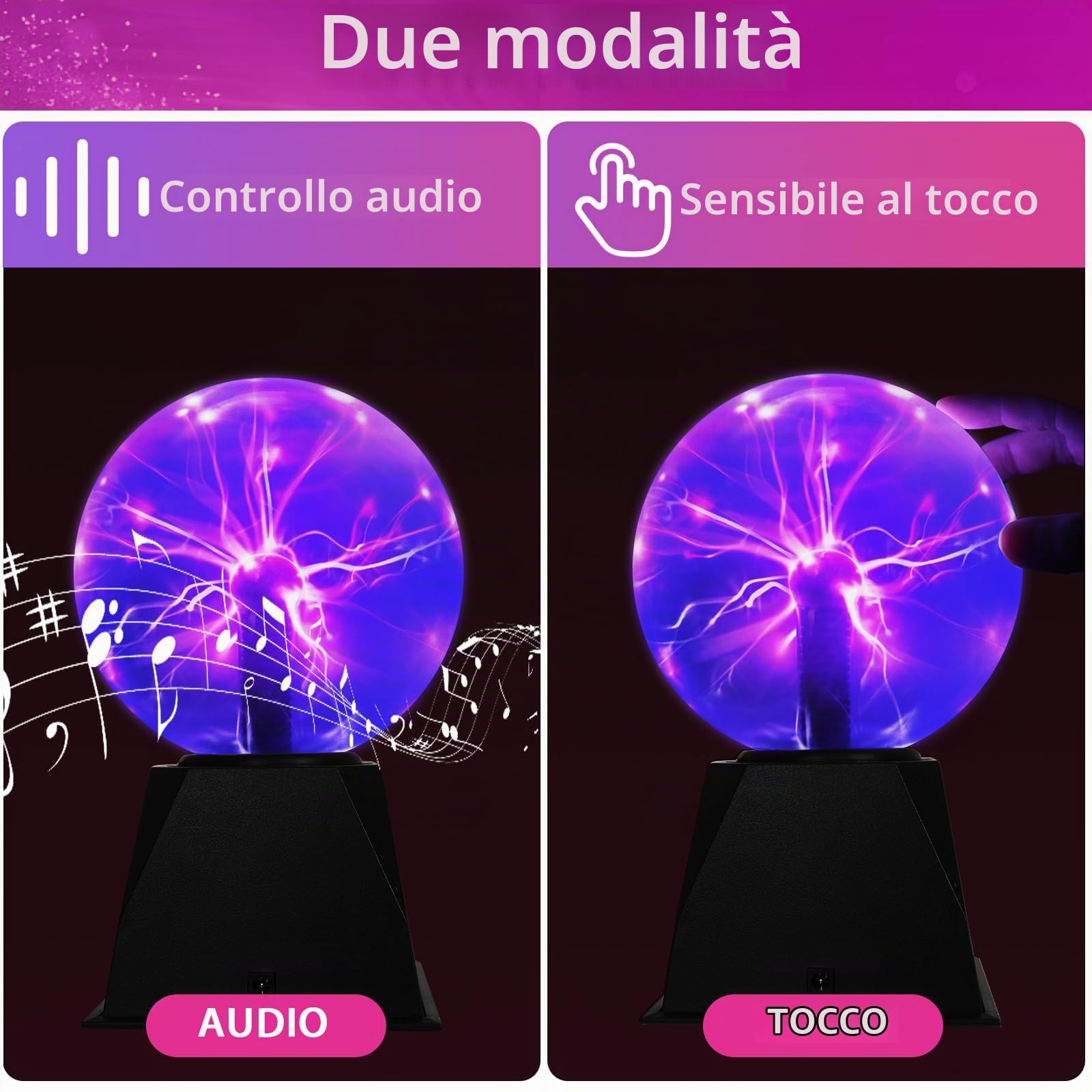 Sfera al Plasma 15CM 6 Pollici, Lampada Fulmini Magica