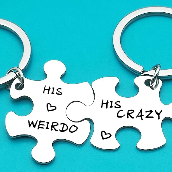 Xiahuyu Gay Couple Keychain Set - Crazy & Weirdo Designs for Men - Pride, Boyfriend, LGBT Gifts for Christmas, Birthday, Anniversary & Valentine's Day