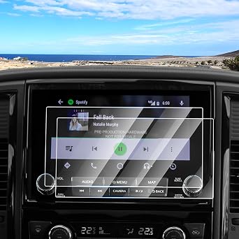 Canvcle スクリーンプロテクター 2021-2024 Nissan Titan PRO 4X用 9インチタッチスクリーンプロテクター 強化ガラス ナビゲーションディスプレイ スクリーンカバー インフォテインメント保護フィルム