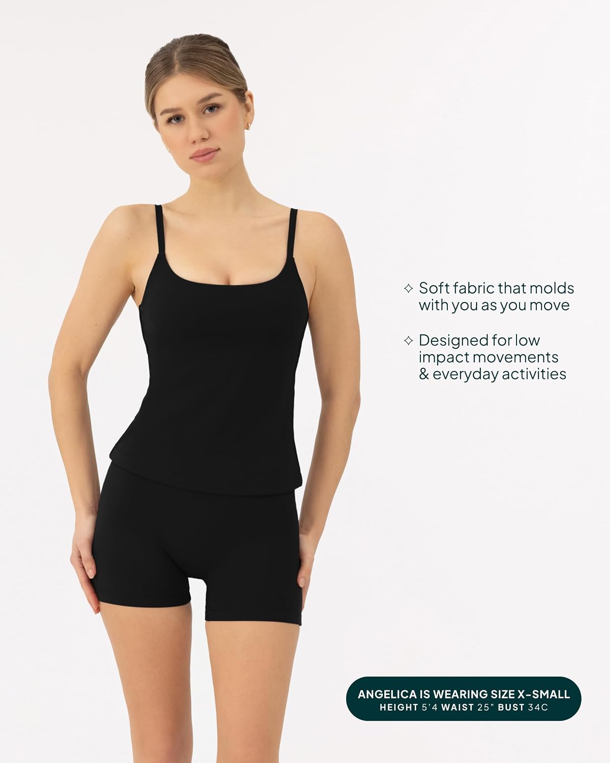 PAVOI ACTIVE Yoga Tank Top with Built in Bra for Women - Medium Support Shelf Bra Soft Workout Camisole Tops - FlexFlow