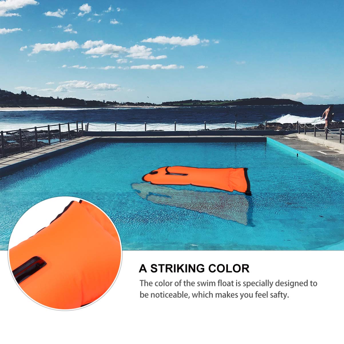 Schwimmboje Orange - Ultraleichte Schwimmtasche Für Wassersport