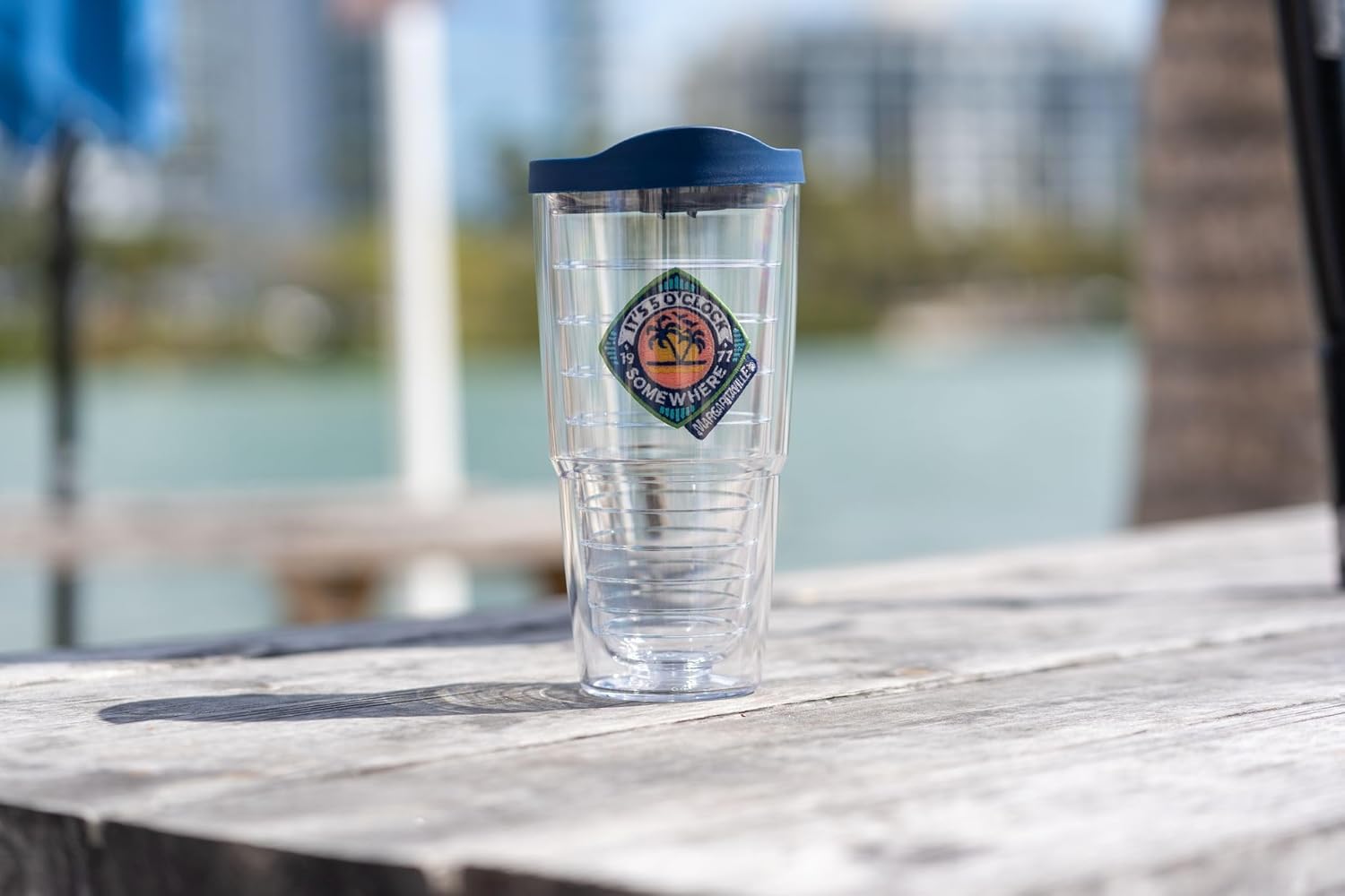 Tervis Margaritaville - 5 O'Clock Somewhere Palm Made in USA Double Walled Insulated Tumbler Travel Cup Keeps Drinks Cold & Hot, 16oz, Classic - Image 3