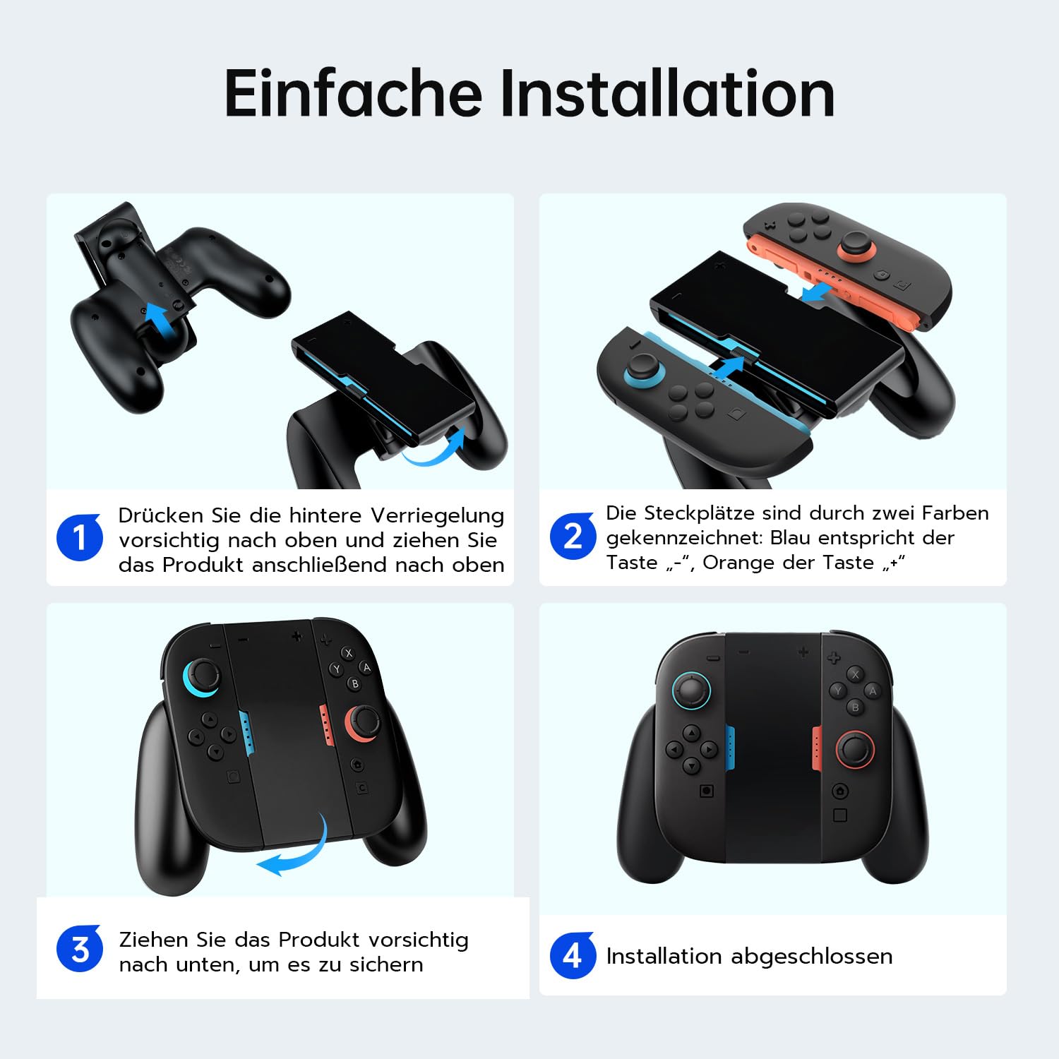 Tolesum Aufladehalterung für Switch 2,Ladegriff mit Ständer für Joy Con 2,Magnetischer Ladestation Controller Griff für NS Switch Joycon 2 Zubehör