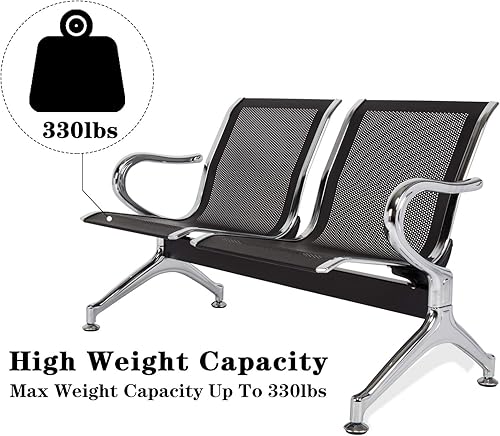 Miniatura 4 de Kinfant Silla de sala de espera  Sillas de recepción de invitados para aeropuerto, hospital, banco, salón, sala de peluquería, sala de conferencias