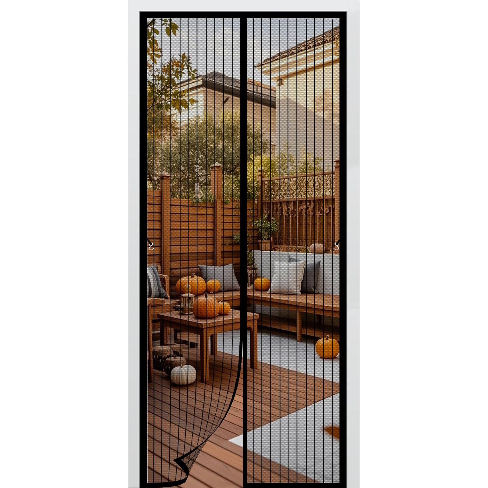 Moustiquaire pour porte-fenêtre aimantée contre les insectes de maison