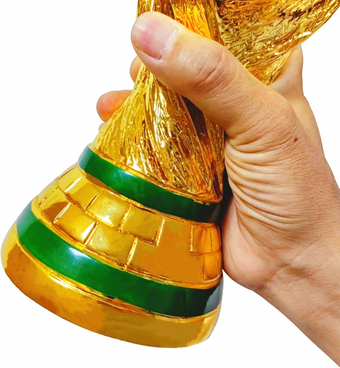 14 Inch Tall 1:1 Replica World Cup Trophy Replica Soccer Football Award Champion Trophy for Bedroom Office Desktop Decor