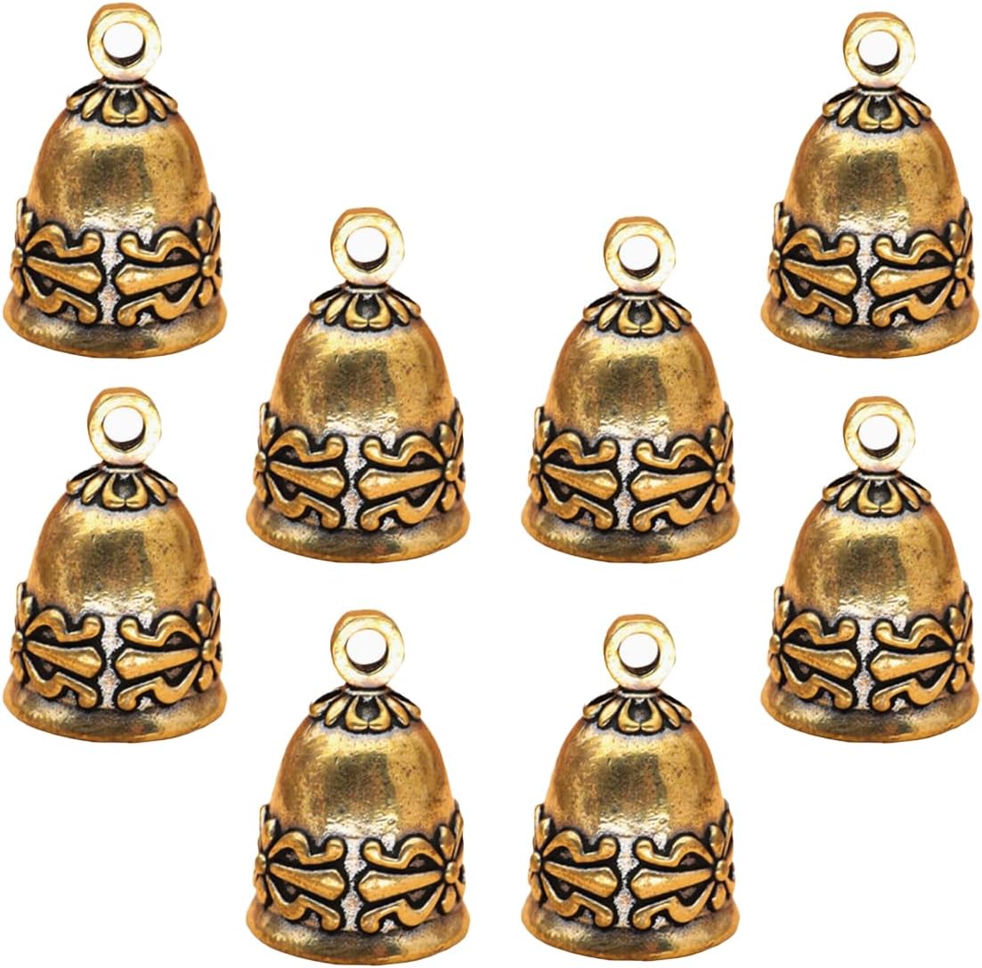 8Pcs Brass Craft Bells Small Decor Bells for Crafts Home Fest Decor