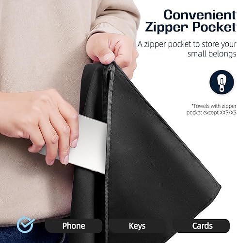 Miniatura 4 de BAGAIL - Toalla de microfibra perfecta para deportes, viajes y playa Secado rápido, muy absorbente, ultracompacta. Adecuada para campamento,