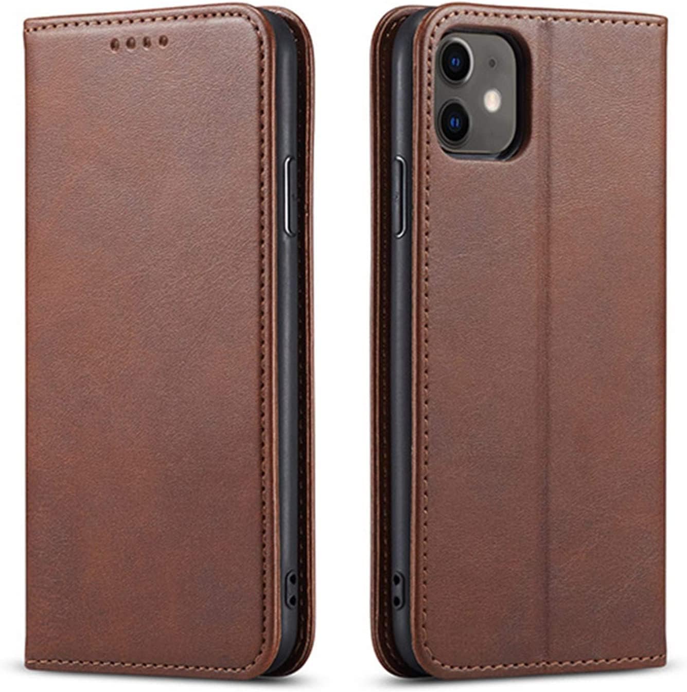 COOVS Case Compatible with iPhone 12 Pro Max 6.7", PU Leather Folio Flip Wallet Shockproof Case Cover with Card Slot and Kickstand Full-Body Protective Case for iPhone 12 Pro Max (Color : Pink)