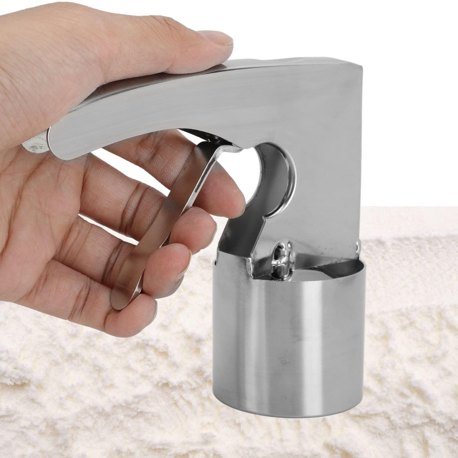 Cuillère à glace cylindrique en acier inoxydable avec gâchette Design ergonomique Cuillère à glace réglable Old Time
