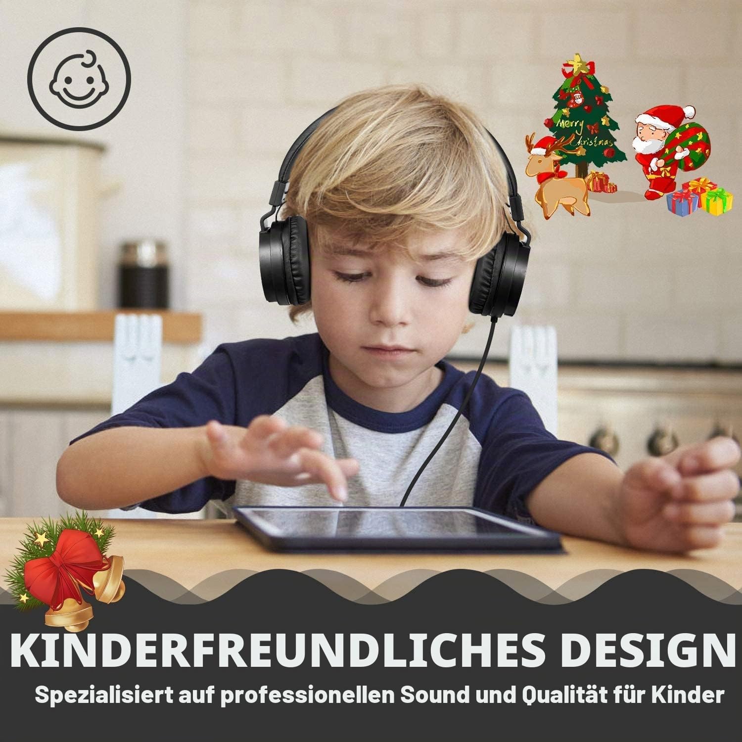 ONTA® Faltbarer Kopfhörer für Kinder, verstellbar, leicht, für Telefone/iPhone/Tablets/iPad/PC/MP3/MP4