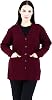 Womens Black Pocket Buttoned V-Neck Short Mother Wool Cardigan