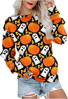 WANZZXCSL Long Sleeve Pullover Autumn Cool Football Cut out Casual Thi Ruched Loose Fit Graphic Crewneck Tops