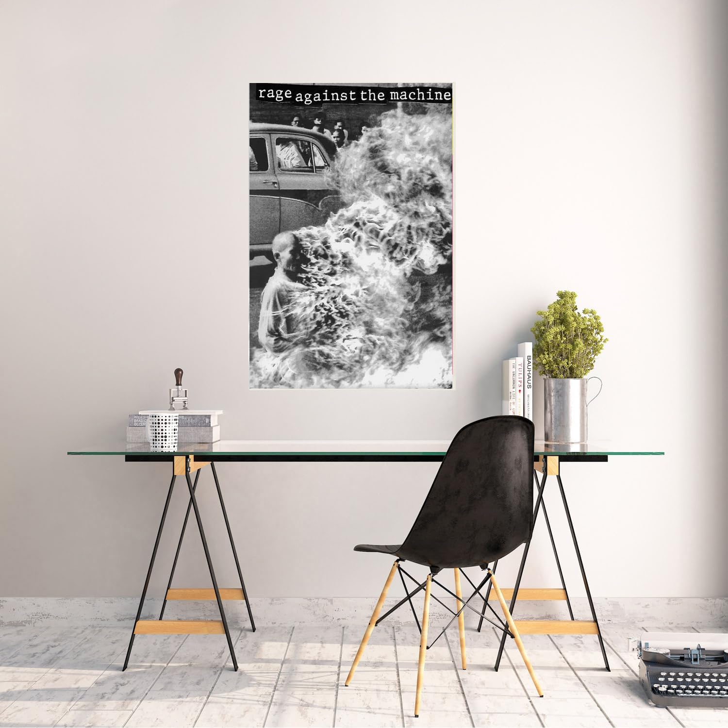BUY ART FOR LESS Officially Licensed Rage Against The Machine First Album Cover 24 x 36 Inch Poster - Decorative Print - Poster Paper - Ready to Frame