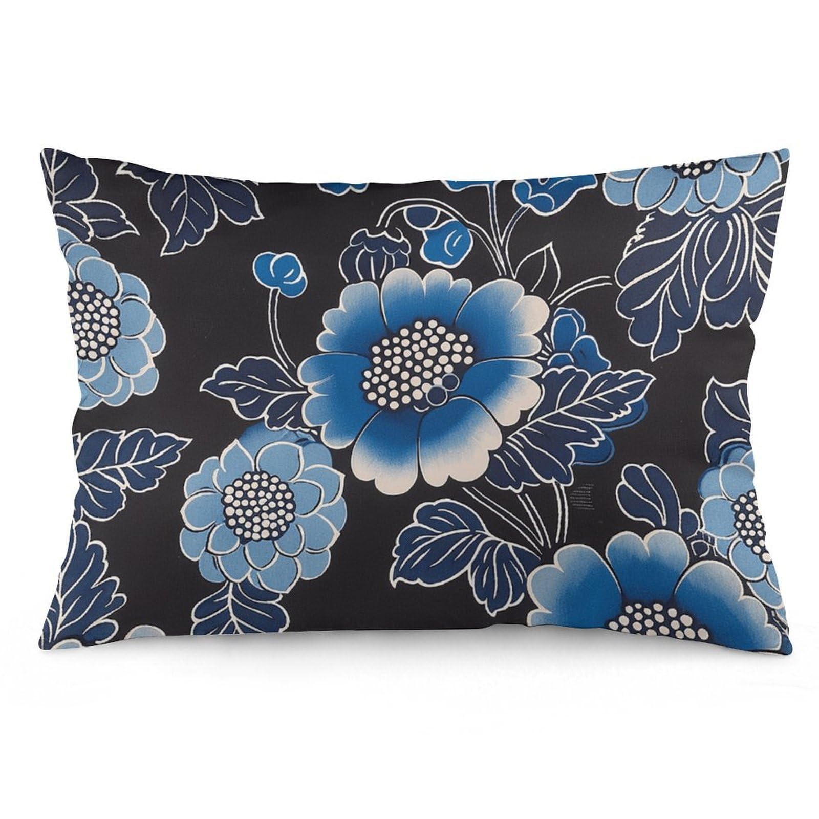 2 Pack Pillow Cases for Hair and Skin, Soft Breathable Pillow Case Covers with Hidden Zipper, Floral Element Images Pillowcase 20"x30" Pillow Covers for Sleeping Gift