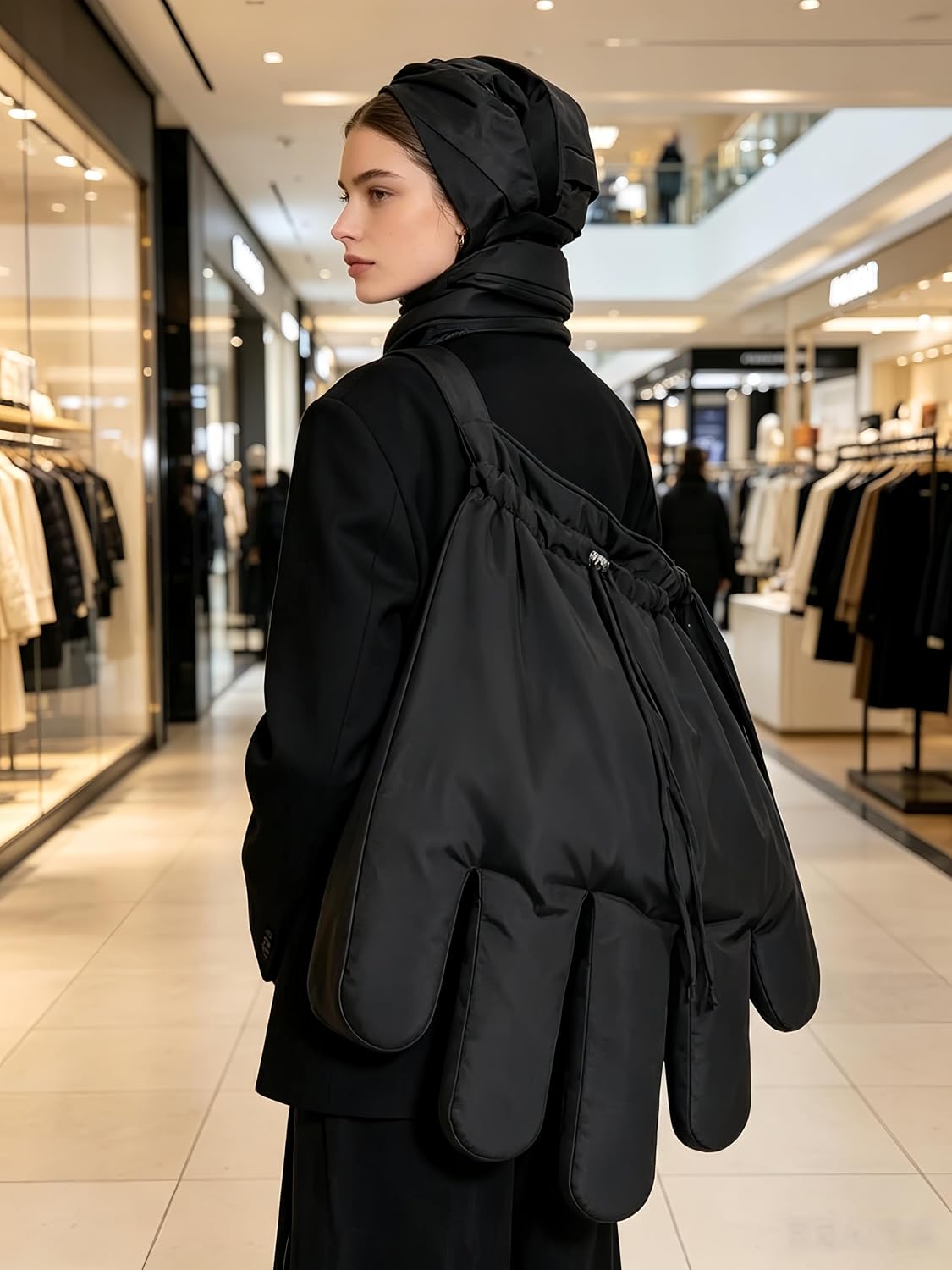 Nylon Large Glove Crossbody Bag Women Fashionable Shoulder Bag Tote bag for Everyday Casual Travel Interesting shapes