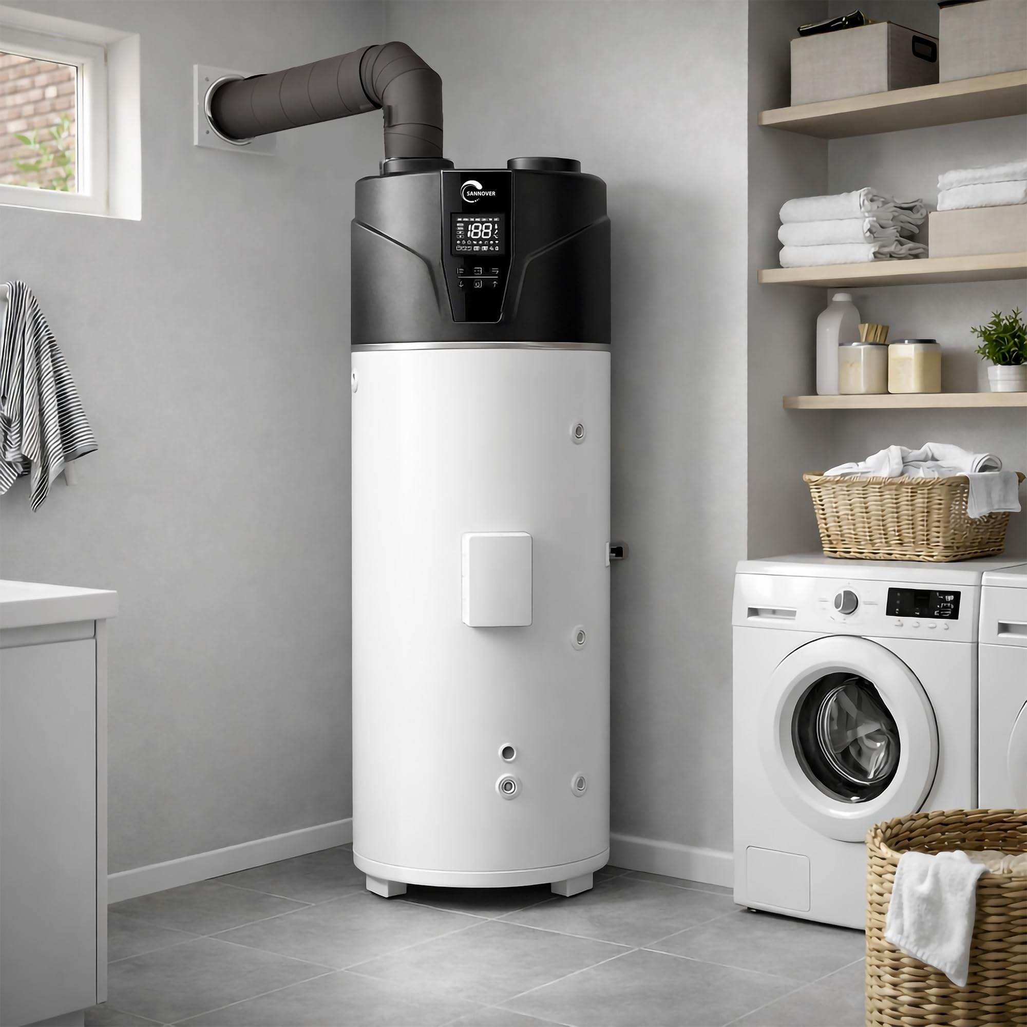 Chauffe Eau Thermodynamique Monobloc Sol Stelios 200 L Air Ambiant/Air Extérieur Sannover