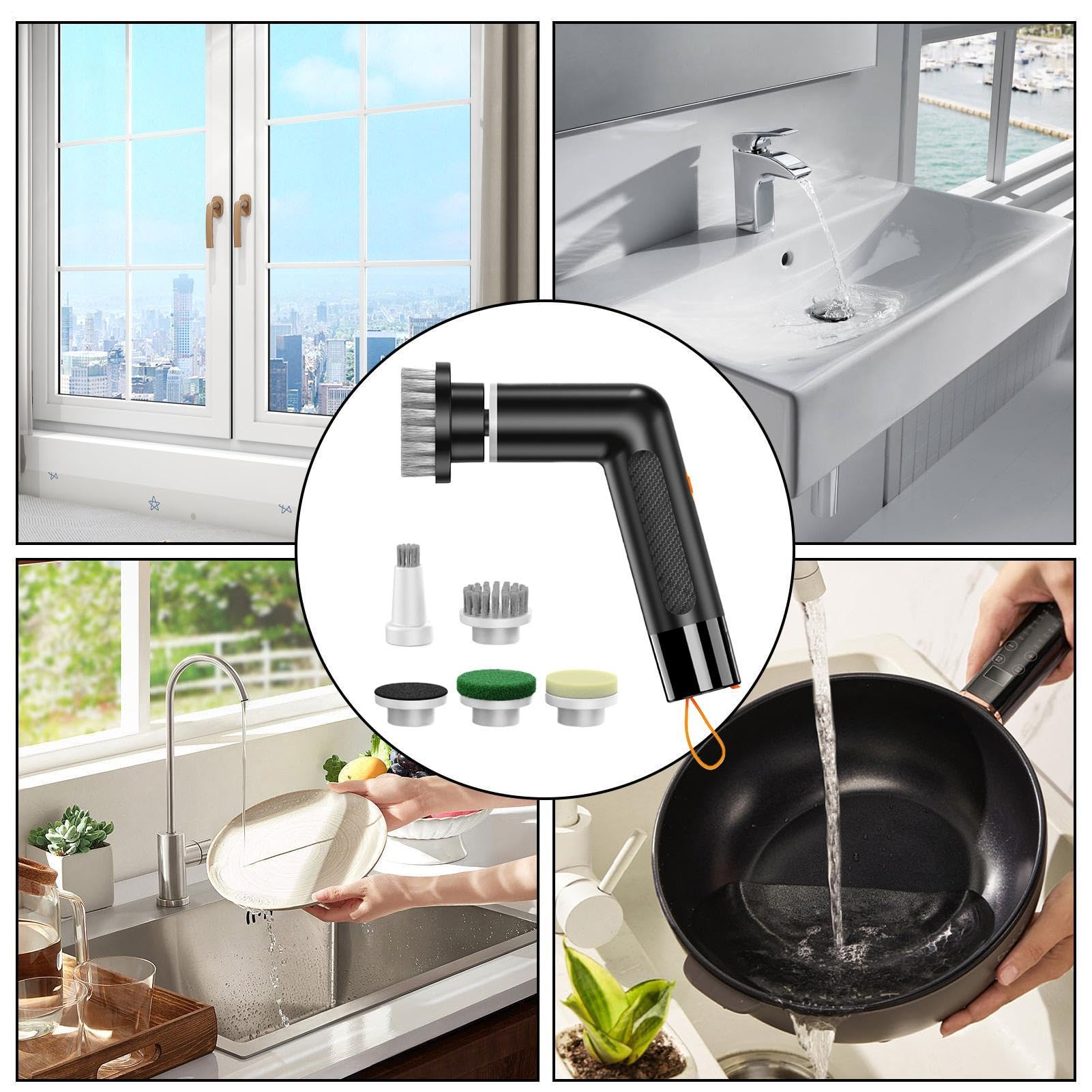 Cepillo De Limpieza Pequeño Inalámbrico Giratorio Portátil Impermeable | Cepillo Giratorio Inteligente para el baño, la ducha, el inodoro, la cocina, los azulejos y las juntas de azulejo
