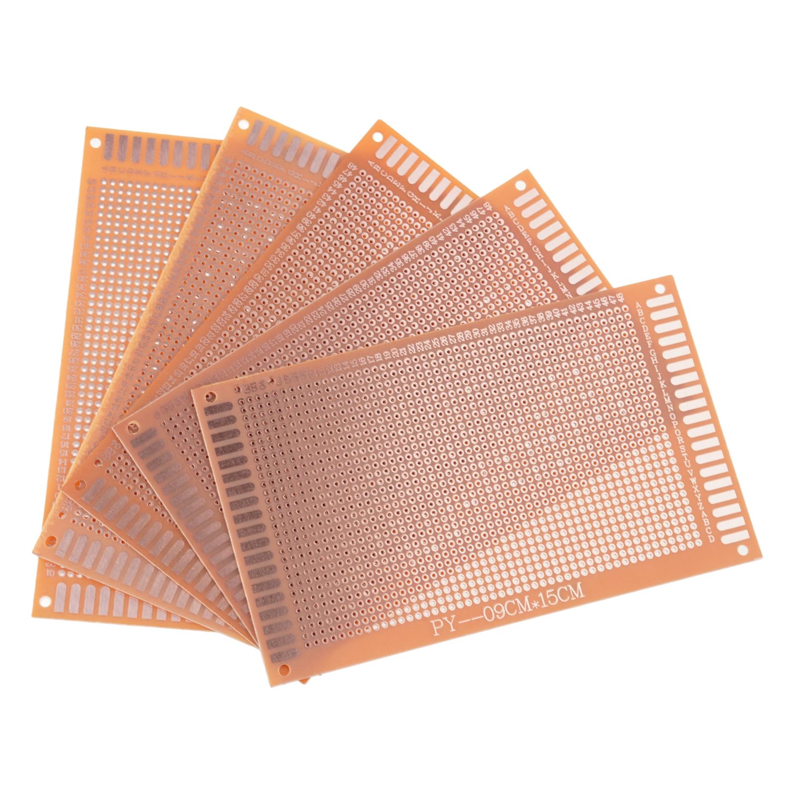 Alloneslife Bronze 5Pcs Single Side Copper Clad Laminate With Smooth Surfaces Single Layer Board Easy To Use For Easy Soldering Pcb
