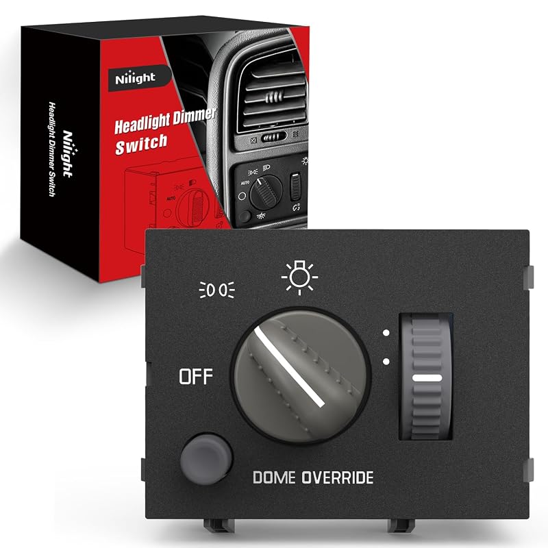 Interruptor dimmer dos faróis Nilight para Chevy, Cadillac e GMC – 1 unidade