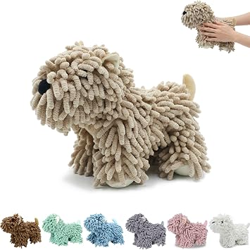 Chenille Dog Hand Towel Fuzzy Ball Dog Towel Animal Hand Towels
