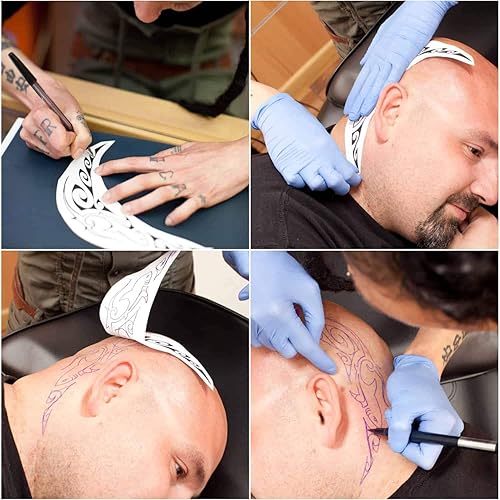 Miniatura 6 de 100 hojas de papel de transferencia de tatuajes, papel de plantilla de tatuaje Audab para tatuajes, papel de rastreo de tatuajes, kit de plantillas