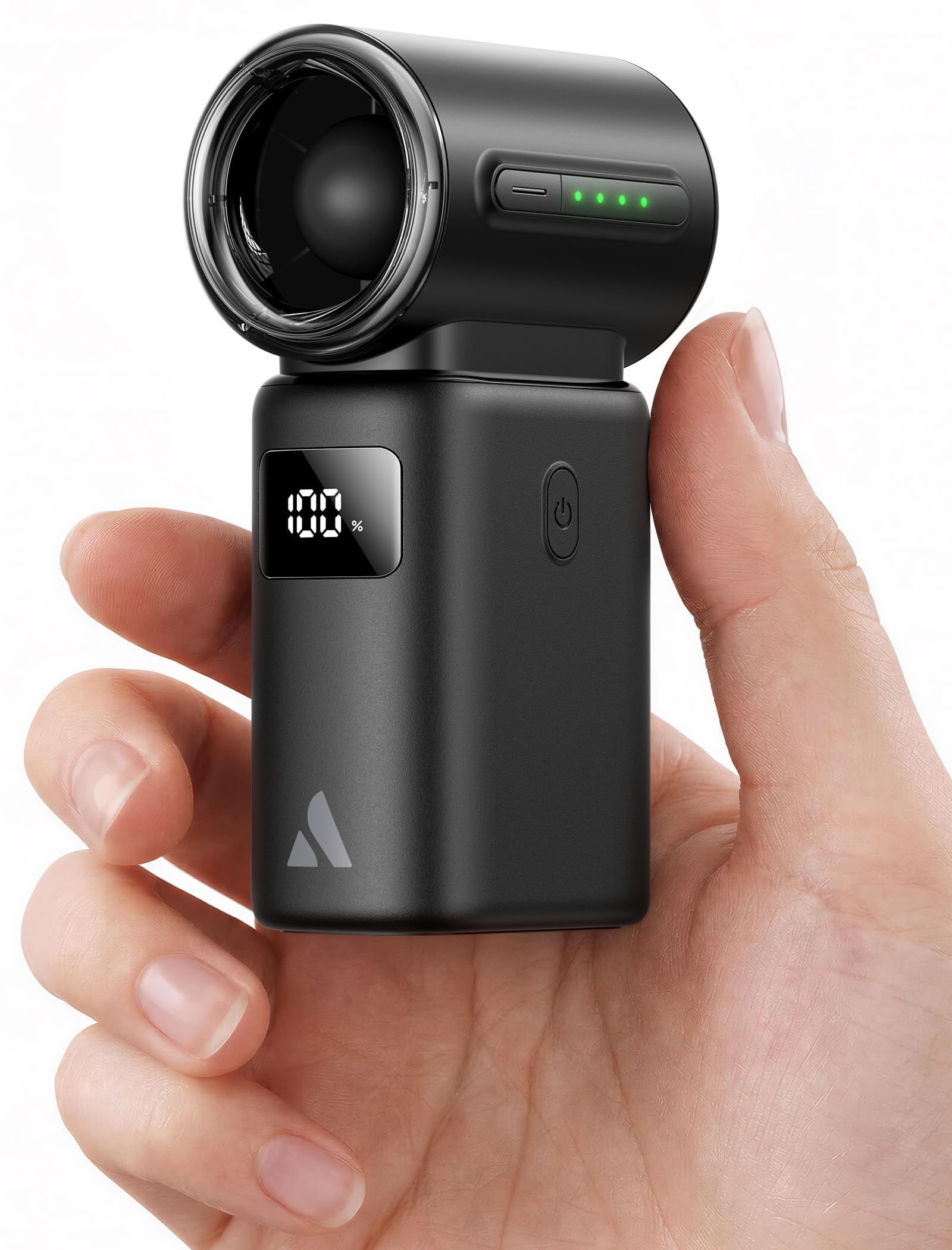 Aecooly Mini Portable Fan with Power Bank, Powerful Handheld Fan