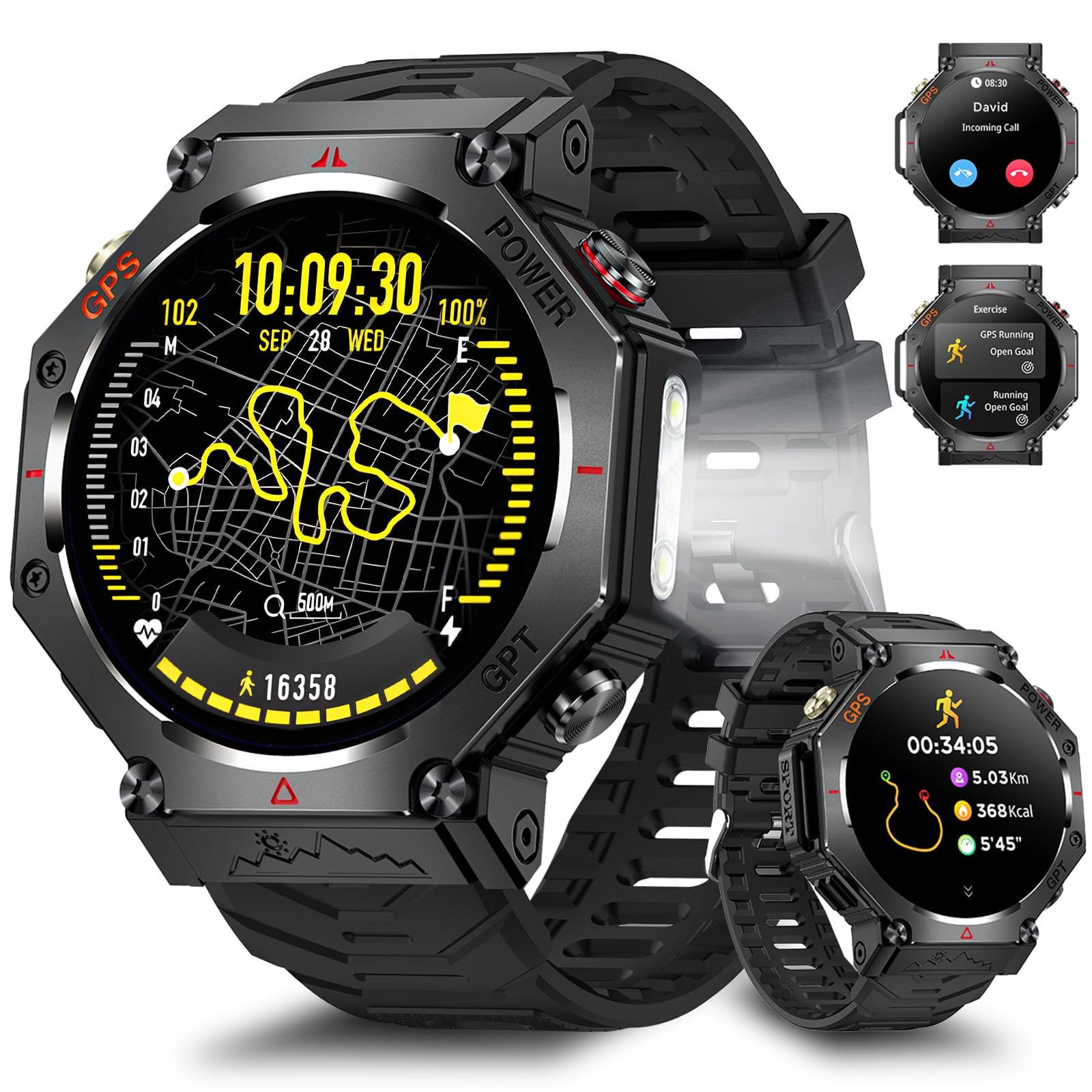 gps smartwatch uomo military sports 1,39 pol waterproof