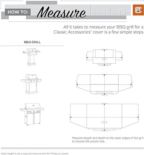 Miniatura 8 de Funda para barbacoa Classic Accessories 55-304-020401-00, XXL, Negro
