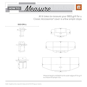 Classic Accessories SideSlider Water-Resistant 70 Inch BBQ Grill Cover