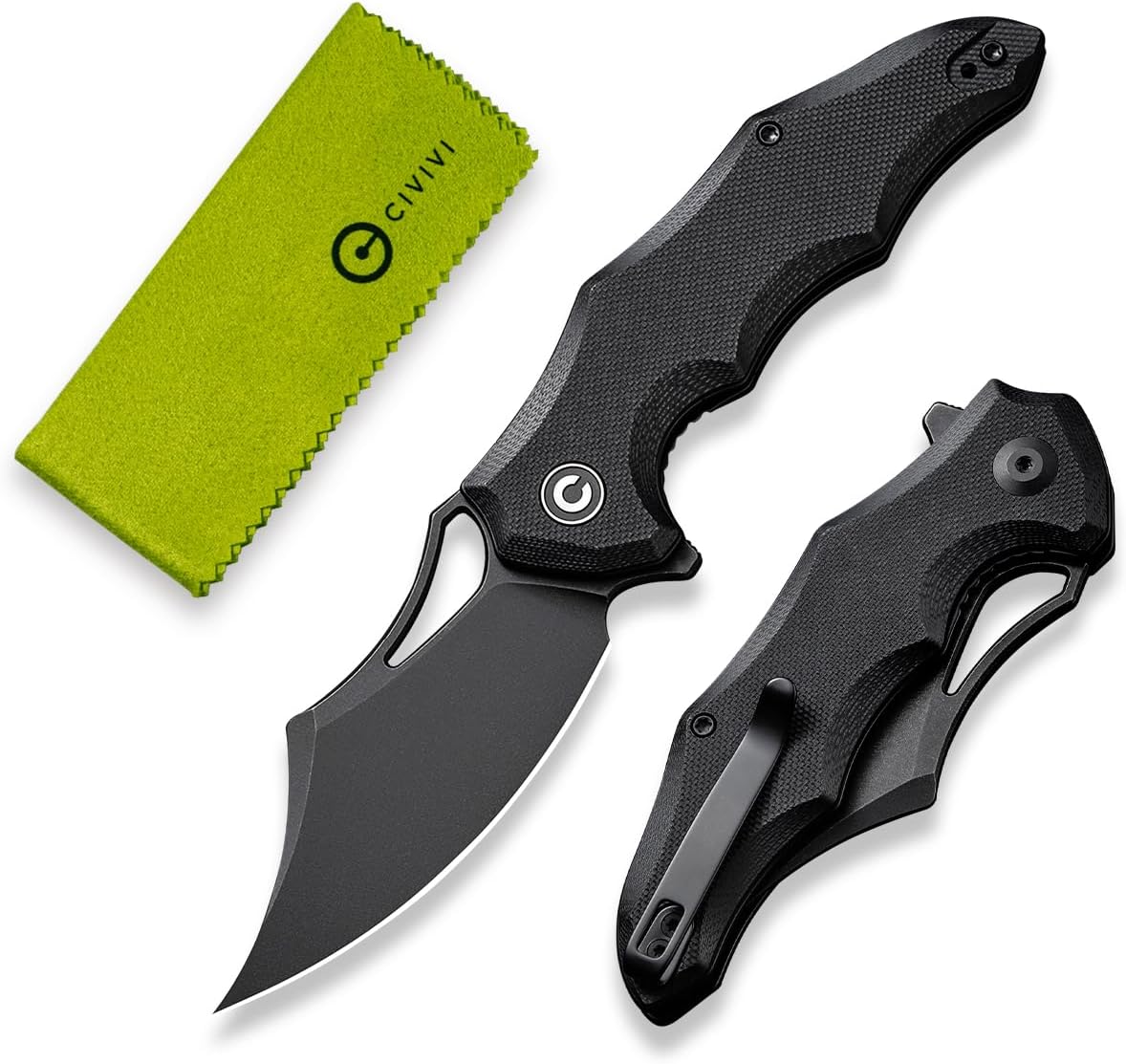 Chiro Pocket Knife for EDC, Folding Knife with Flipper 3.1" 14C28N Blade G10 Handle, Utility Knife for Men Women C23046-1