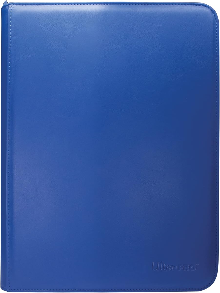 Ultra PRO - Vivid 9-Pocket Zippered PRO-Binder: (Blue) - Protect Up to 360 Collectible Trading Cards, Sports Cards or Valuable Gaming Cards, Ultimate card Protection