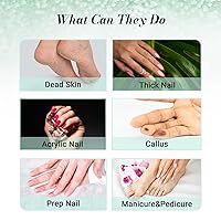 Vista 56 de MelodySusie 50 Pcs Nail Drill Bits Small Sanding Bands with 3.1mm Mandrel Bit, 120 Medium Grit Nail File for Acrylic Nails Gel Manicures and Black